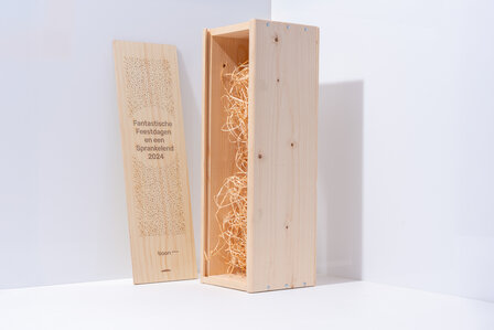 Houten magnum wijnkist met persoonlijke gravering