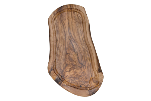Ovale Olijfhouten Borrelplank met Sapgeul ca. 30x12 cm
