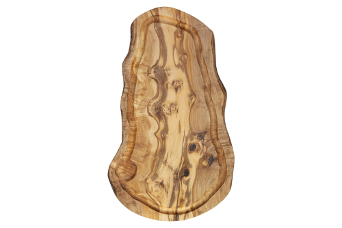 Ovale Olijfhouten Borrelplank met Sapgeul ca. 40x17 cm